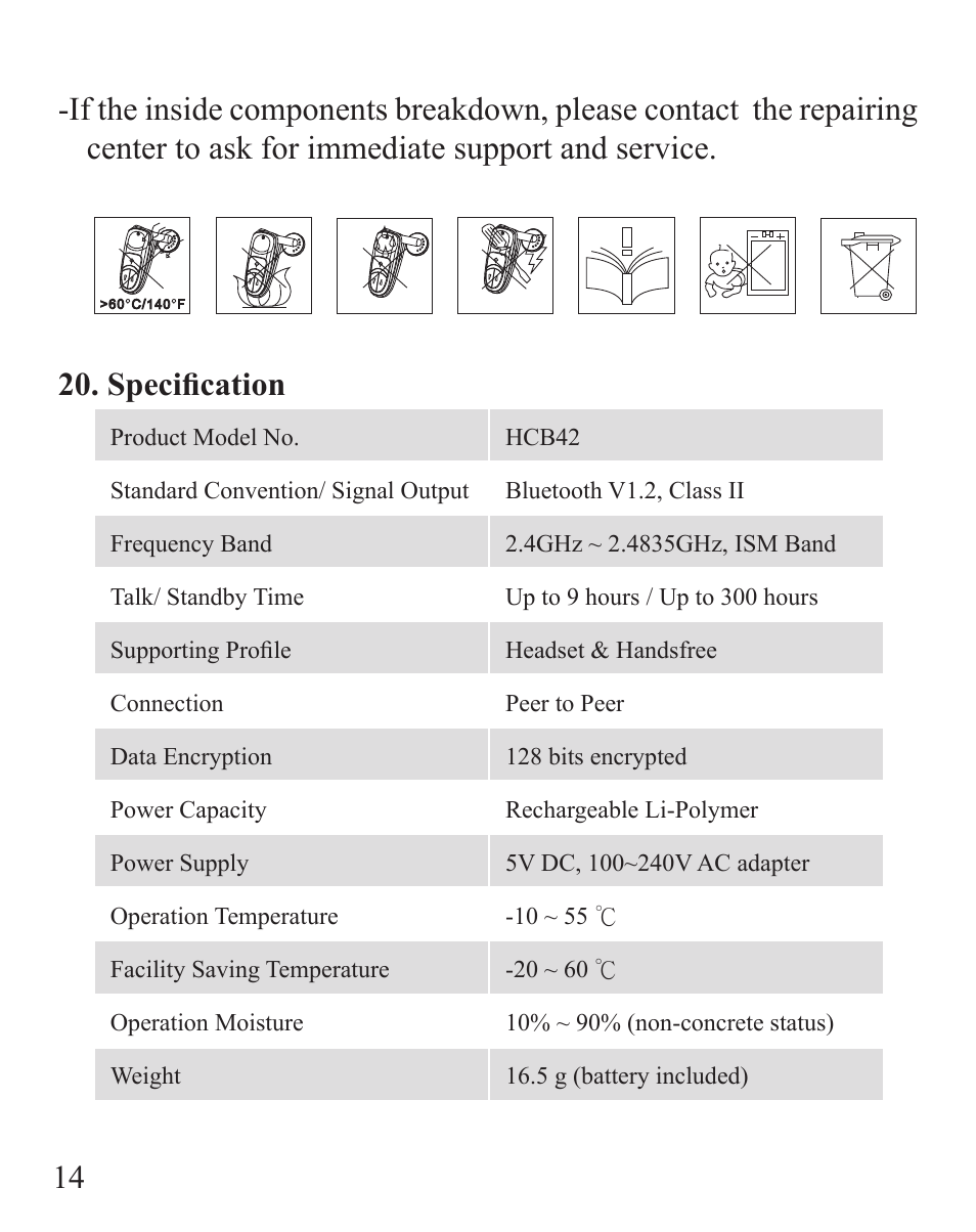 Huey Chiao HCB42 User Manual | Page 16 / 24