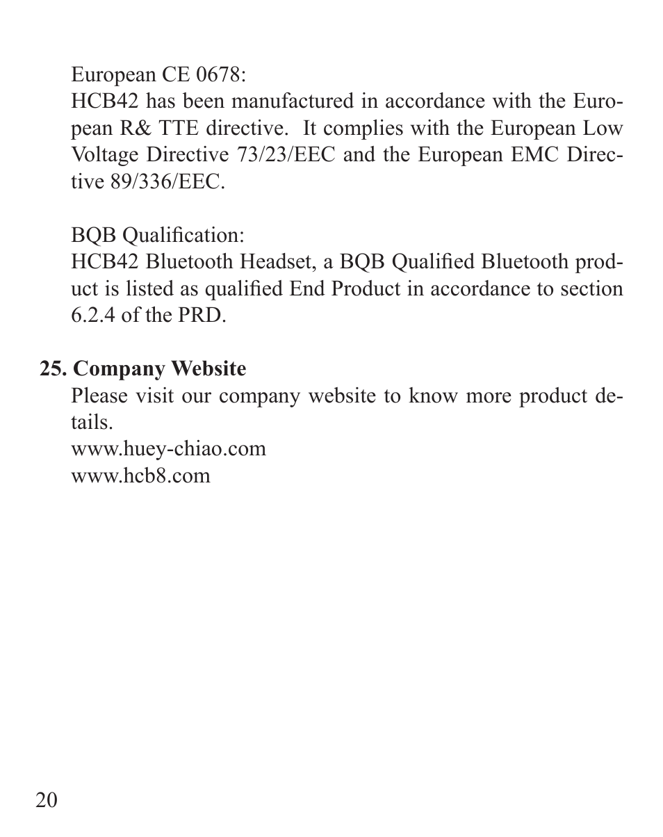 Huey Chiao HCB42 User Manual | Page 22 / 24