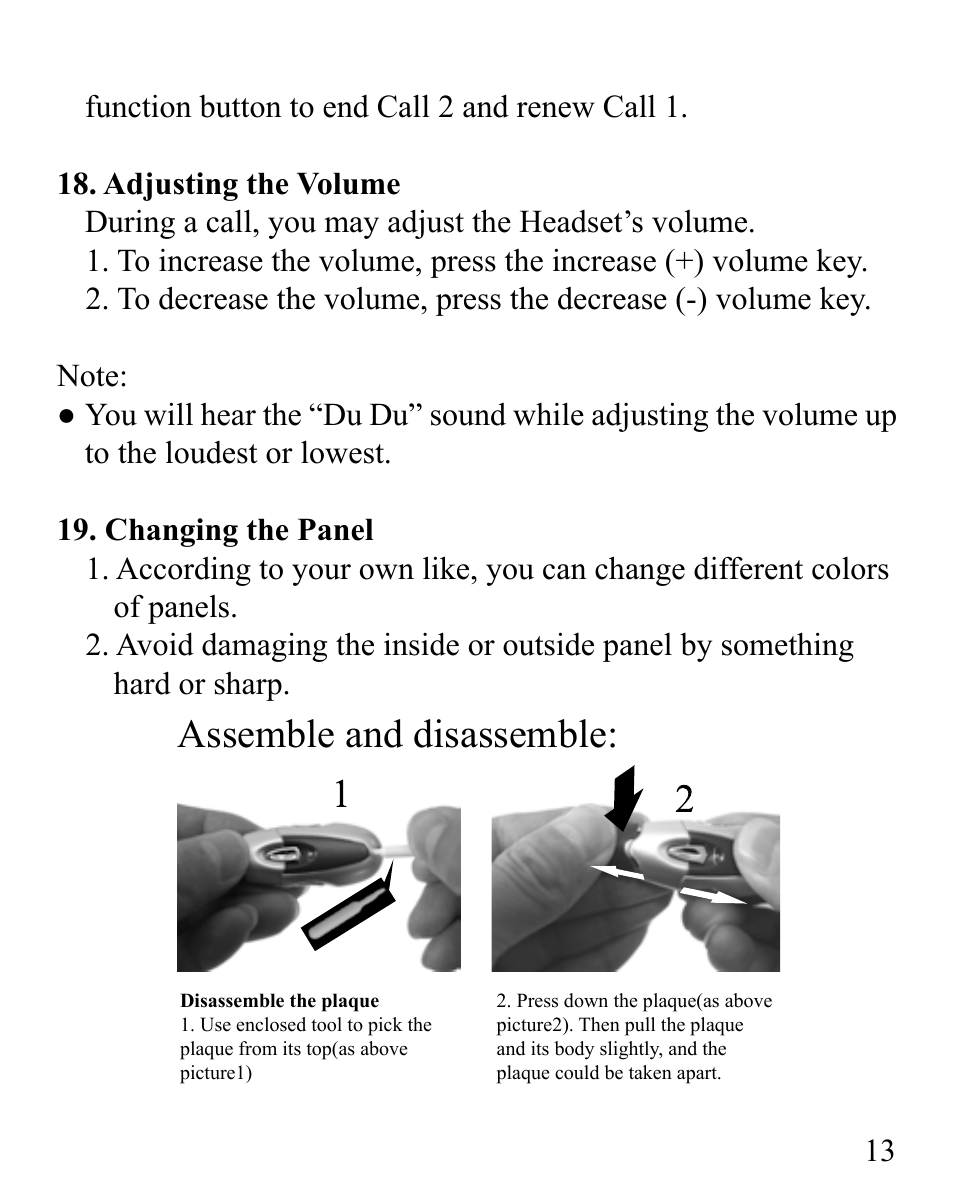 Assemble and disassemble | Huey Chiao HCB19 User Manual | Page 15 / 24