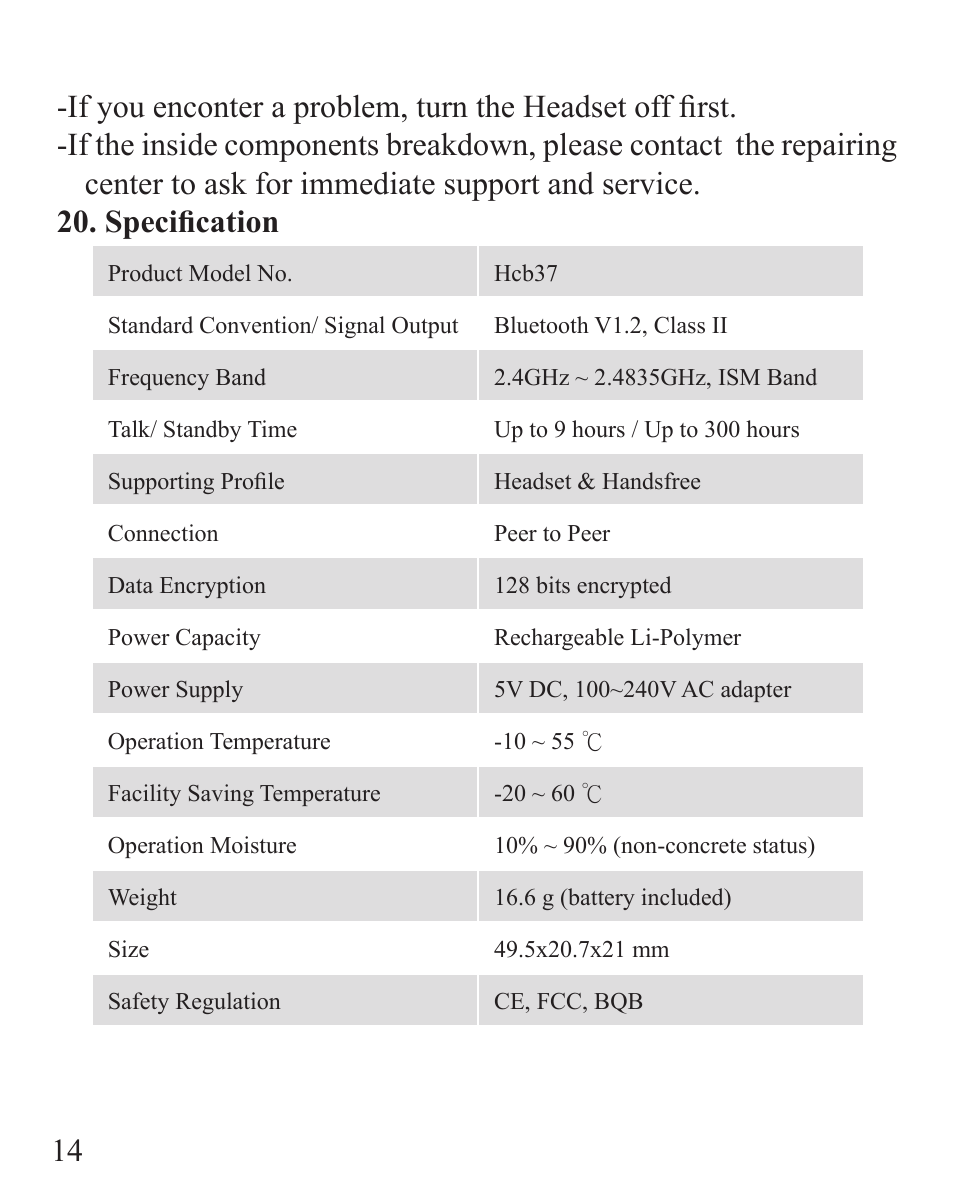 Huey Chiao HCB37 User Manual | Page 16 / 24