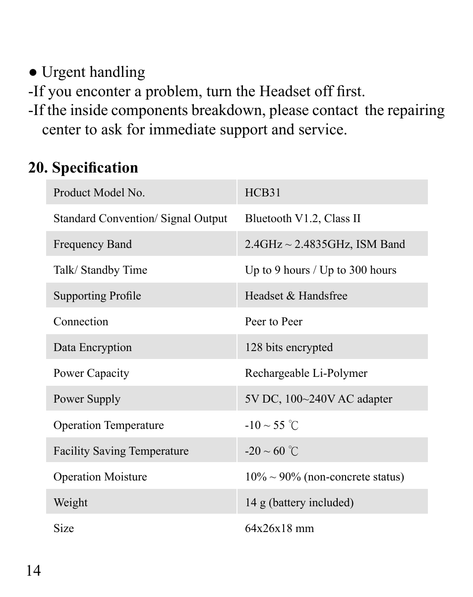 Huey Chiao HCB31 User Manual | Page 16 / 24
