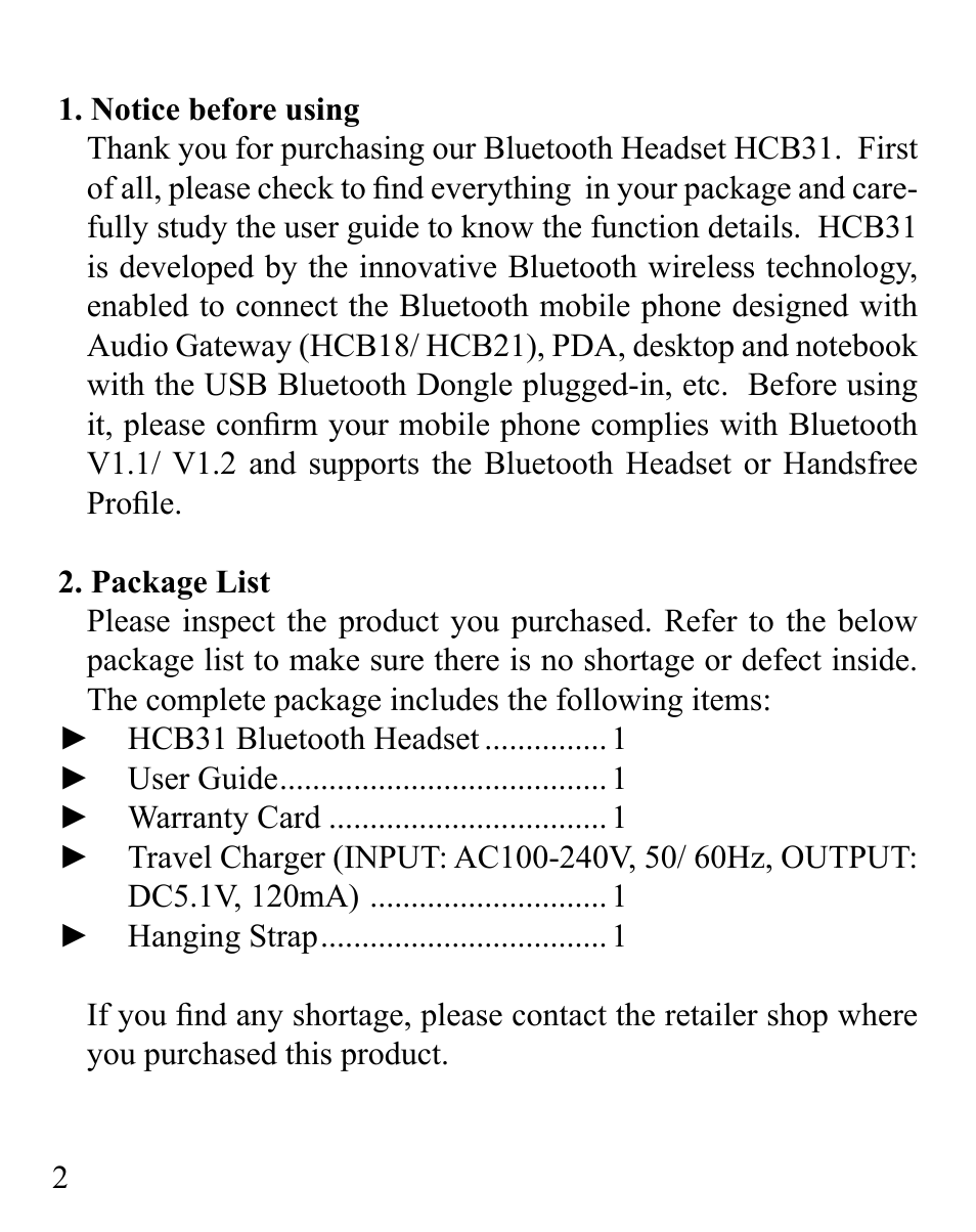 Huey Chiao HCB31 User Manual | Page 4 / 24