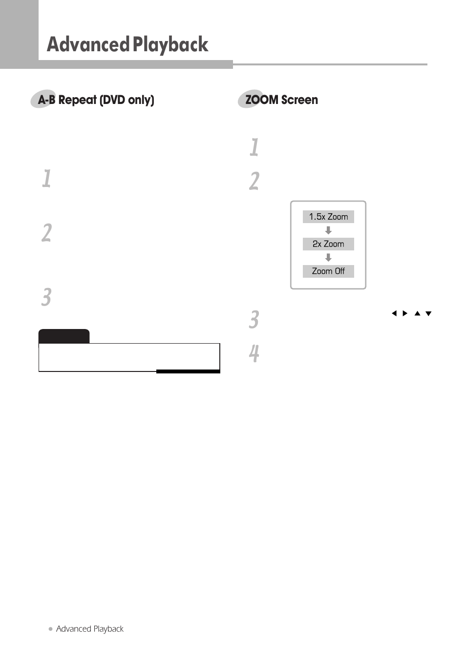 Advanced playback | H & B DRX-430 User Manual | Page 22 / 46