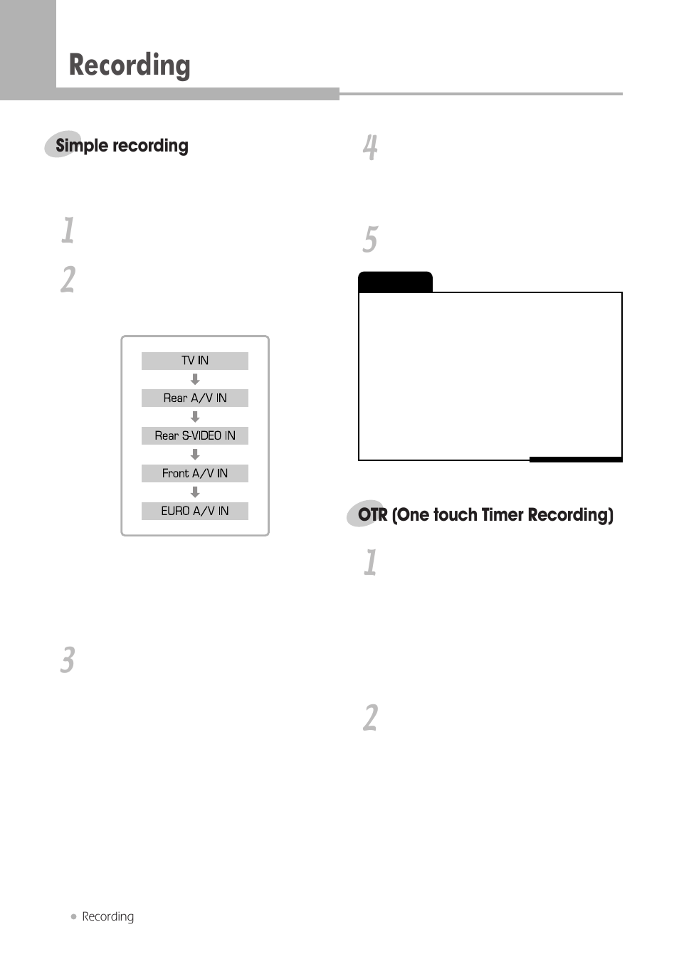 Recording | H & B DRX-430 User Manual | Page 24 / 46