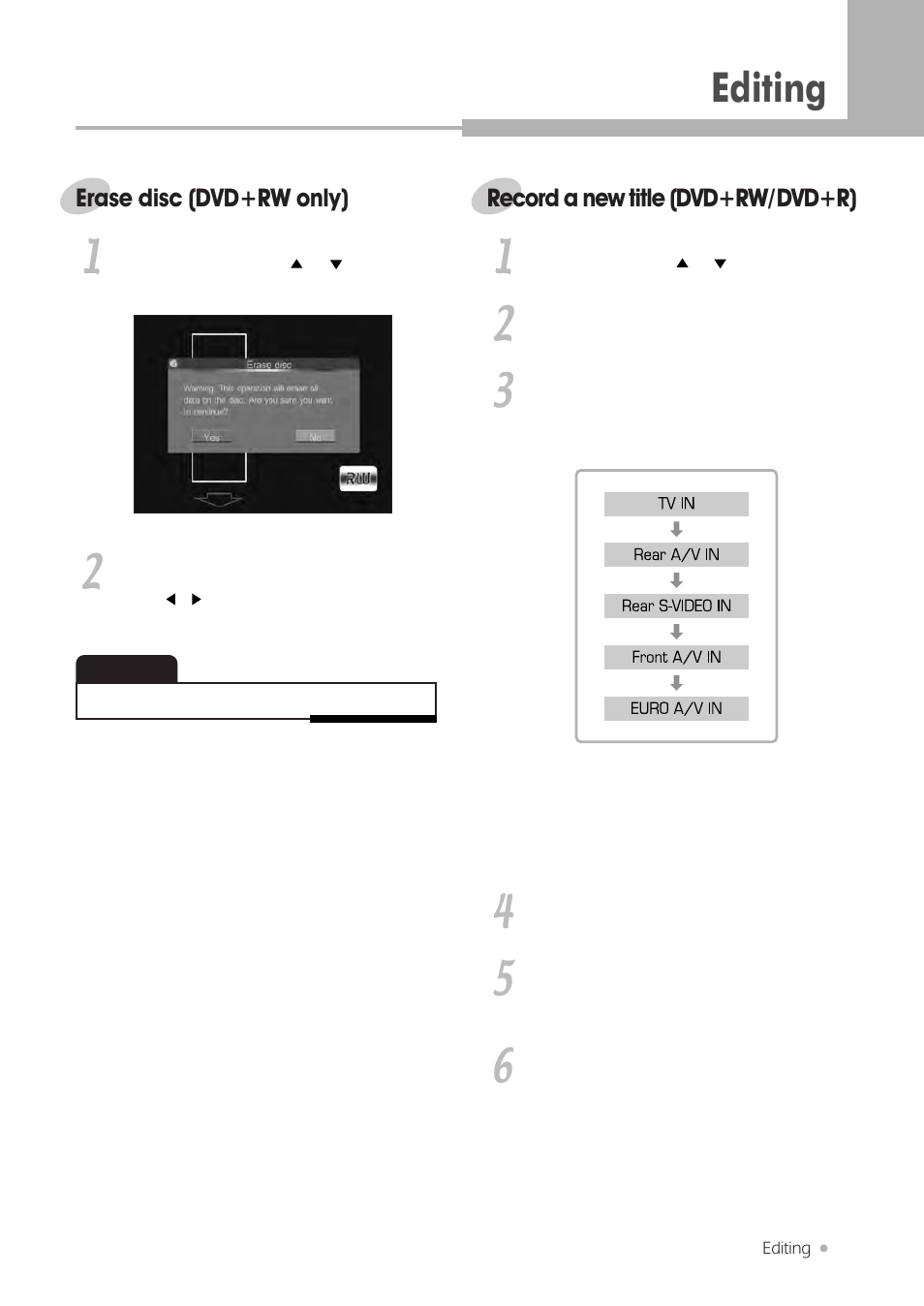 Editing | H & B DRX-430 User Manual | Page 29 / 46