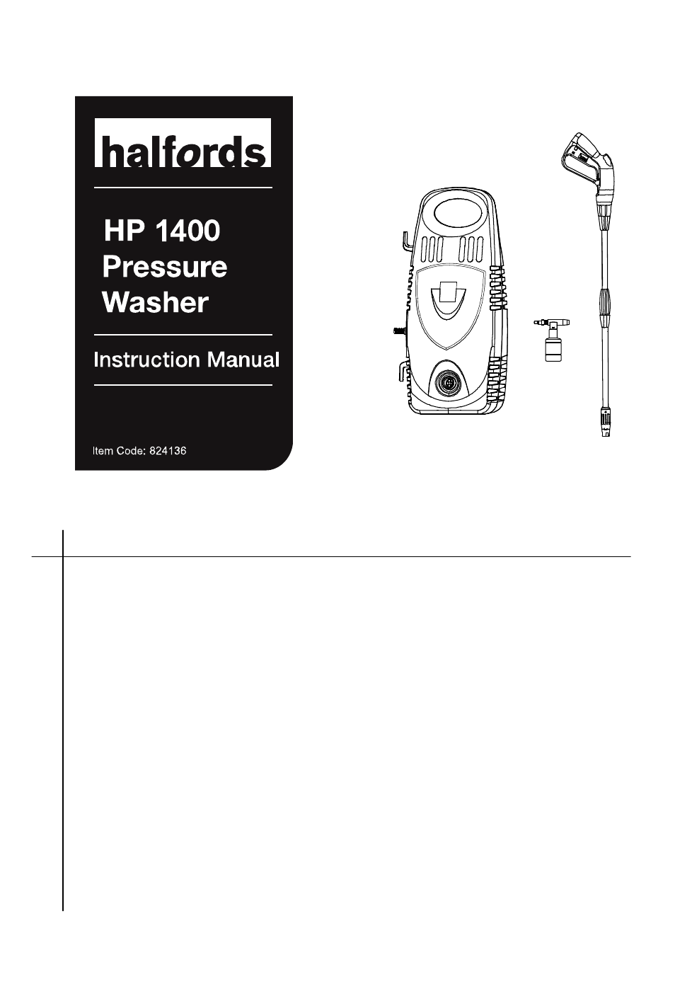 Halfords HP 1400 User Manual | 10 pages