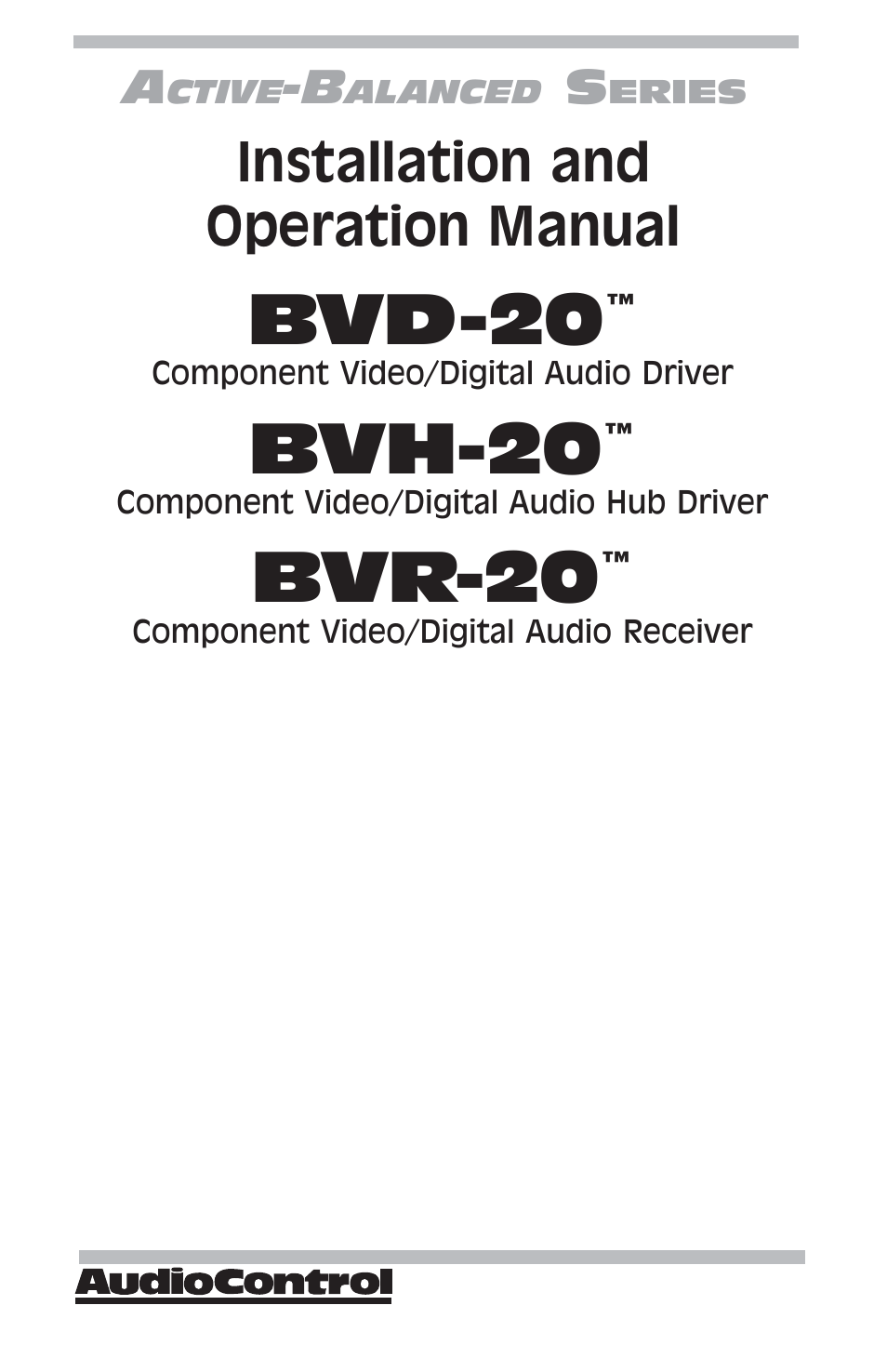 HomeTech BVR-20 User Manual | 20 pages