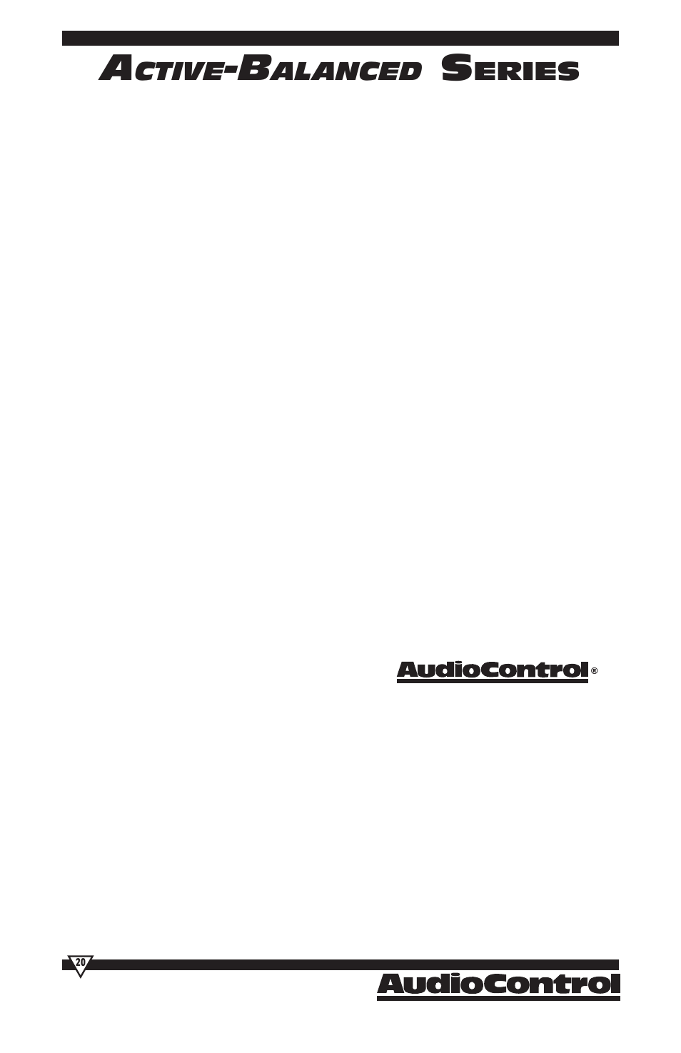 Ctive, Alanced, Eries | HomeTech BVR-20 User Manual | Page 20 / 20