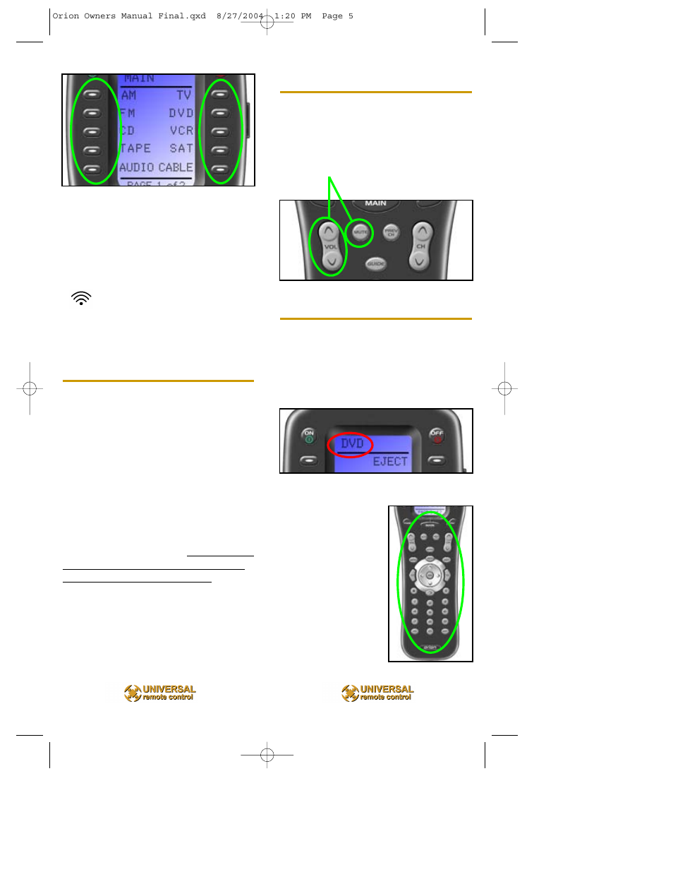 Controlling the volume, Operating any device, Select a device only | HomeTech MX-850 User Manual | Page 5 / 9