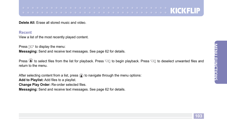 Helio Kick Flip User Manual | Page 103 / 154