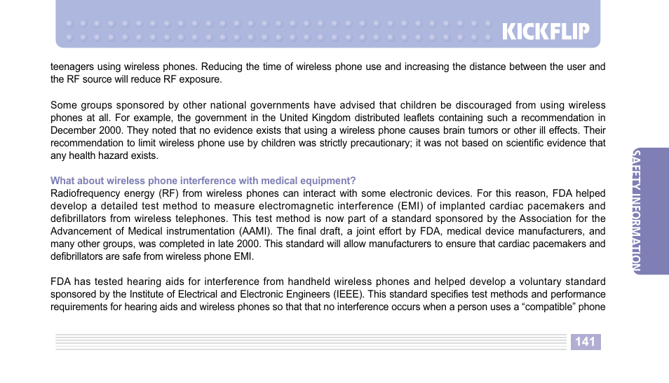 Helio Kick Flip User Manual | Page 141 / 154