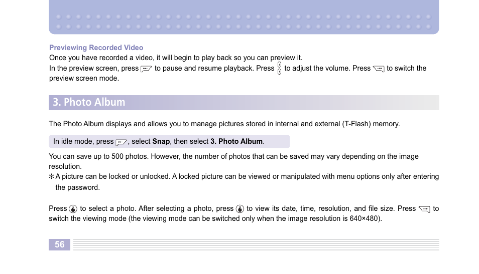 Photo album | Helio Kick Flip User Manual | Page 56 / 154