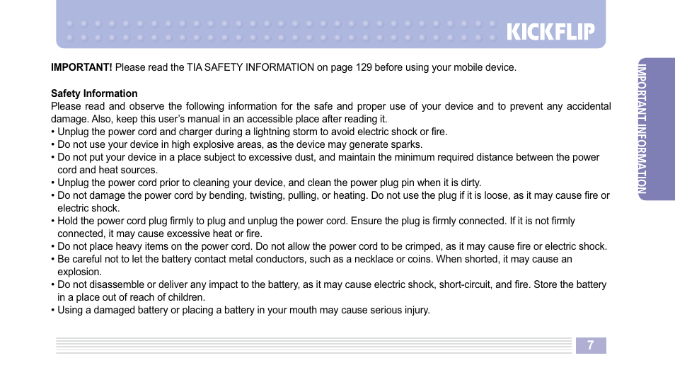 Helio Kick Flip User Manual | Page 7 / 154