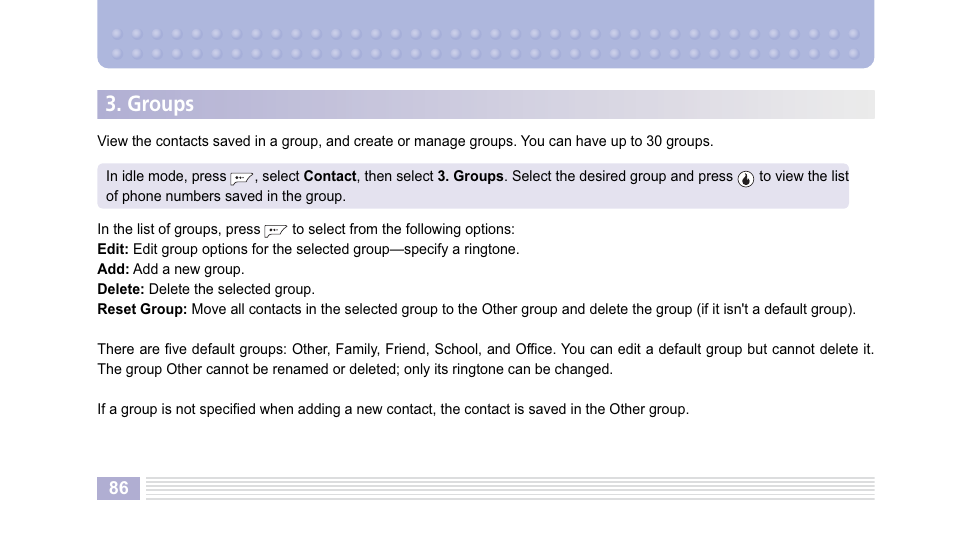 Groups | Helio Kick Flip User Manual | Page 86 / 154