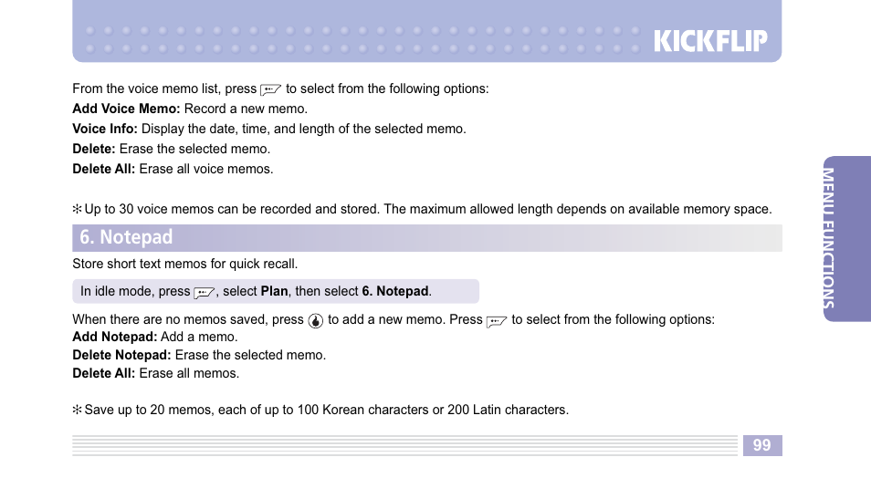 Helio Kick Flip User Manual | Page 99 / 154