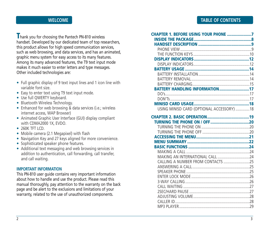 Helio PN-810 User Manual | Page 2 / 74