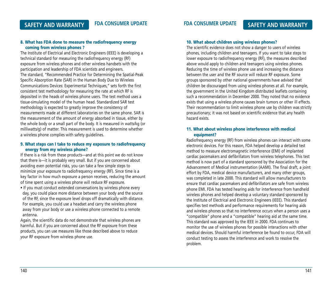 Safety and warranty | Helio PN-810 User Manual | Page 71 / 74