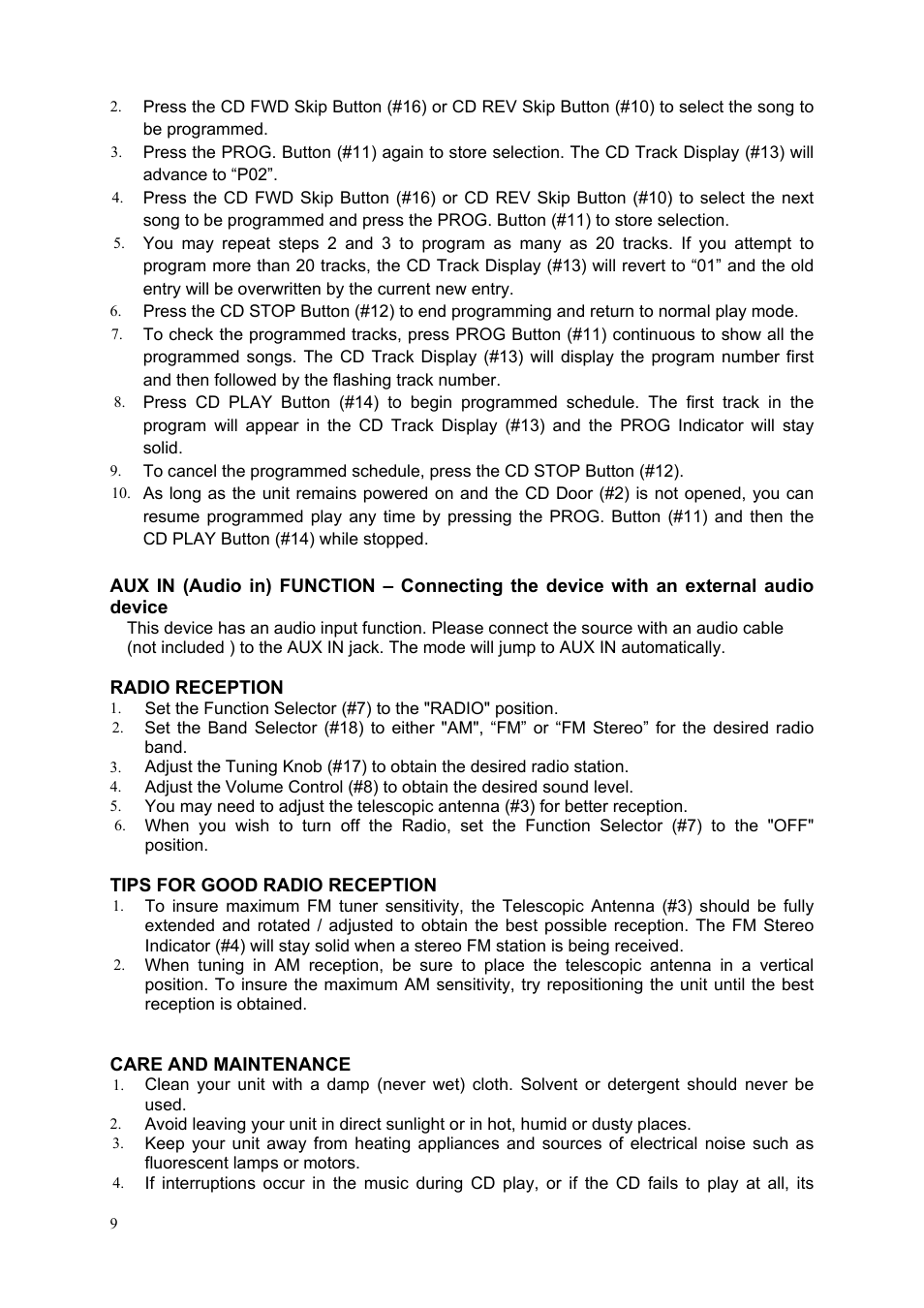 Hip Street HS-BB008 User Manual | Page 9 / 10