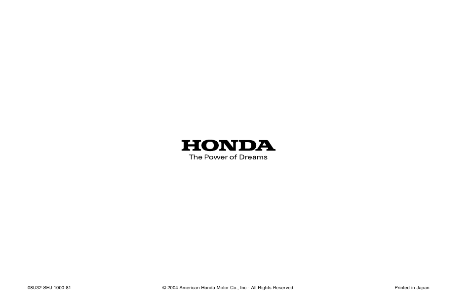 HONDA Plusone Console User Manual | Page 4 / 4
