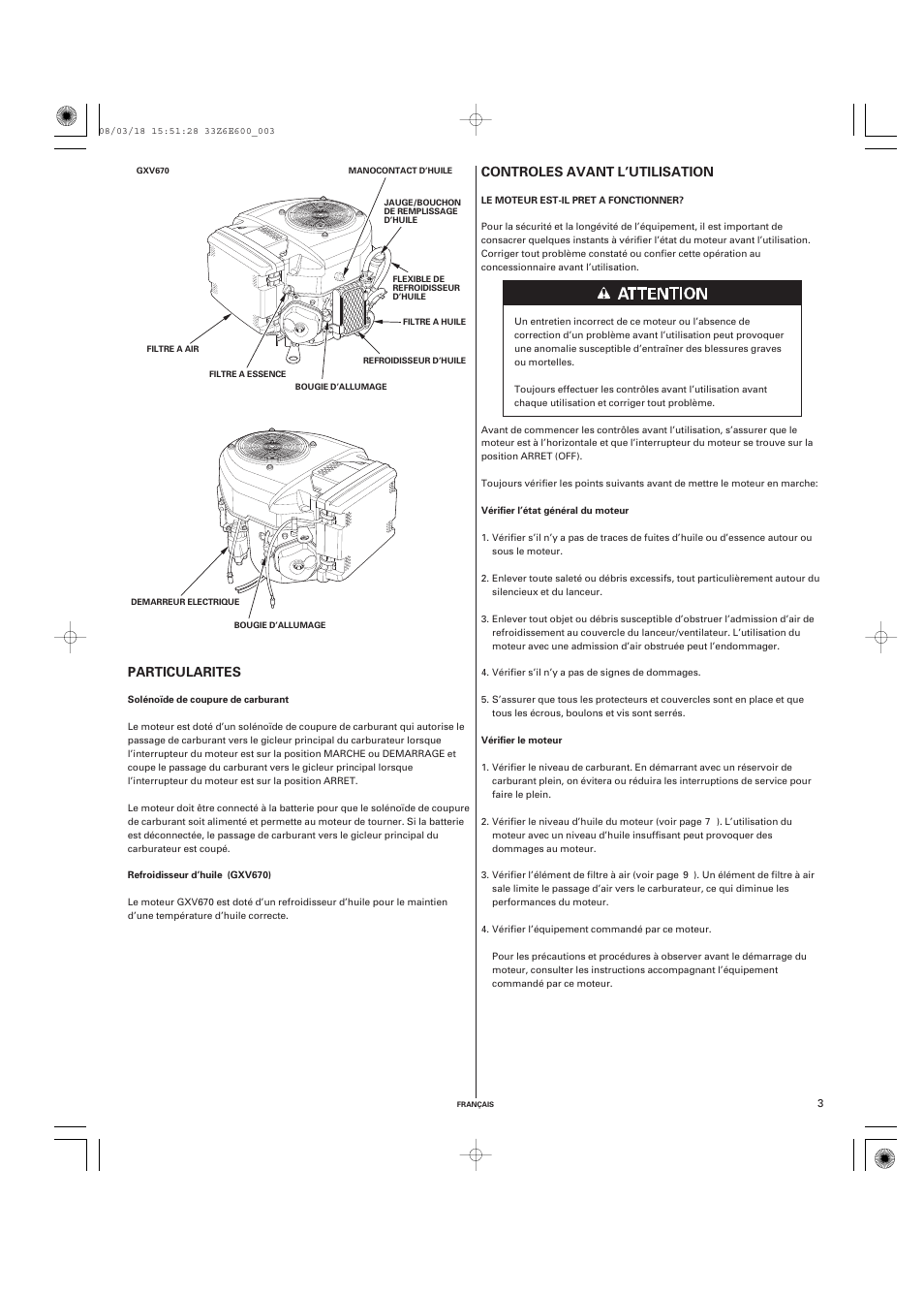 HONDA GXV610 User Manual | Page 22 / 55