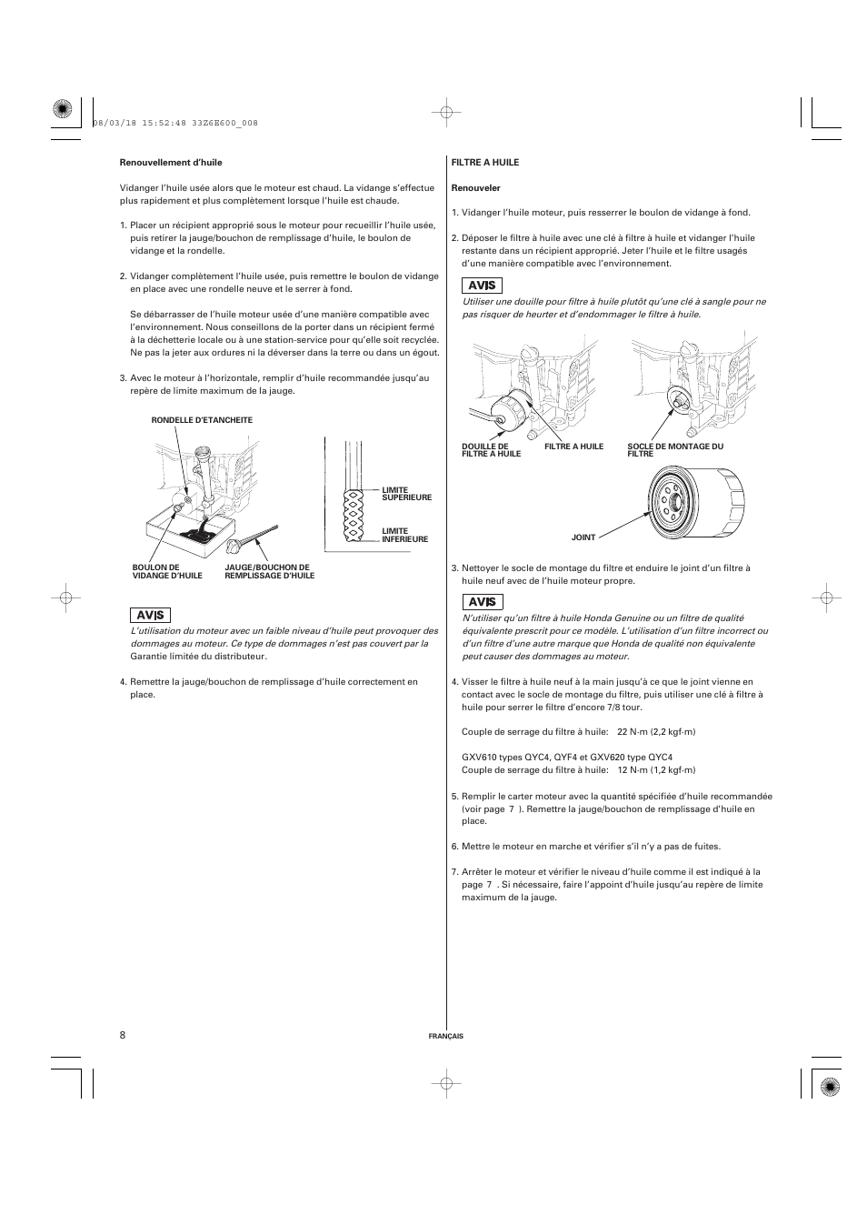 HONDA GXV610 User Manual | Page 27 / 55