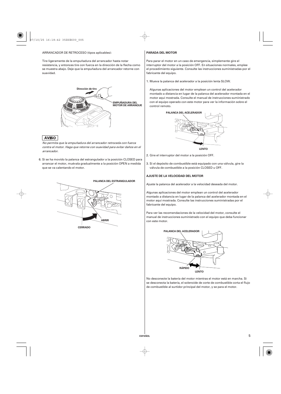 HONDA GXV610 User Manual | Page 42 / 55
