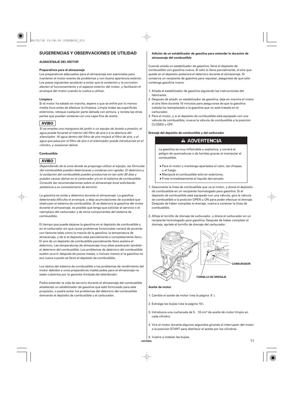 HONDA GXV610 User Manual | Page 48 / 55