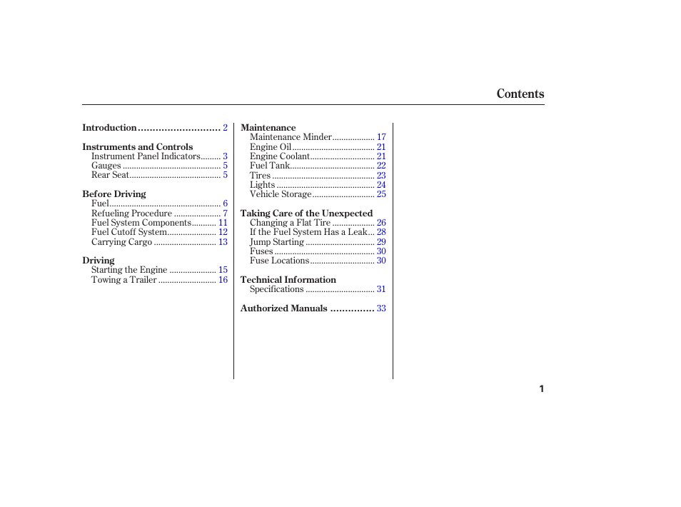 HONDA 2009 Civic GX User Manual | 35 pages