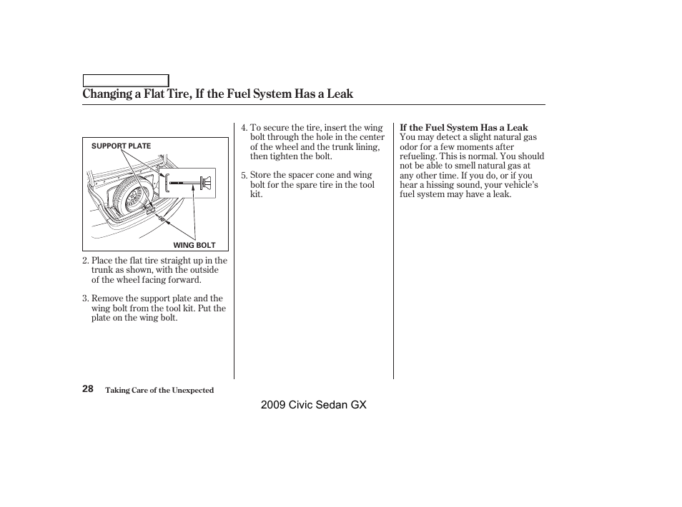 HONDA 2009 Civic GX User Manual | Page 28 / 35
