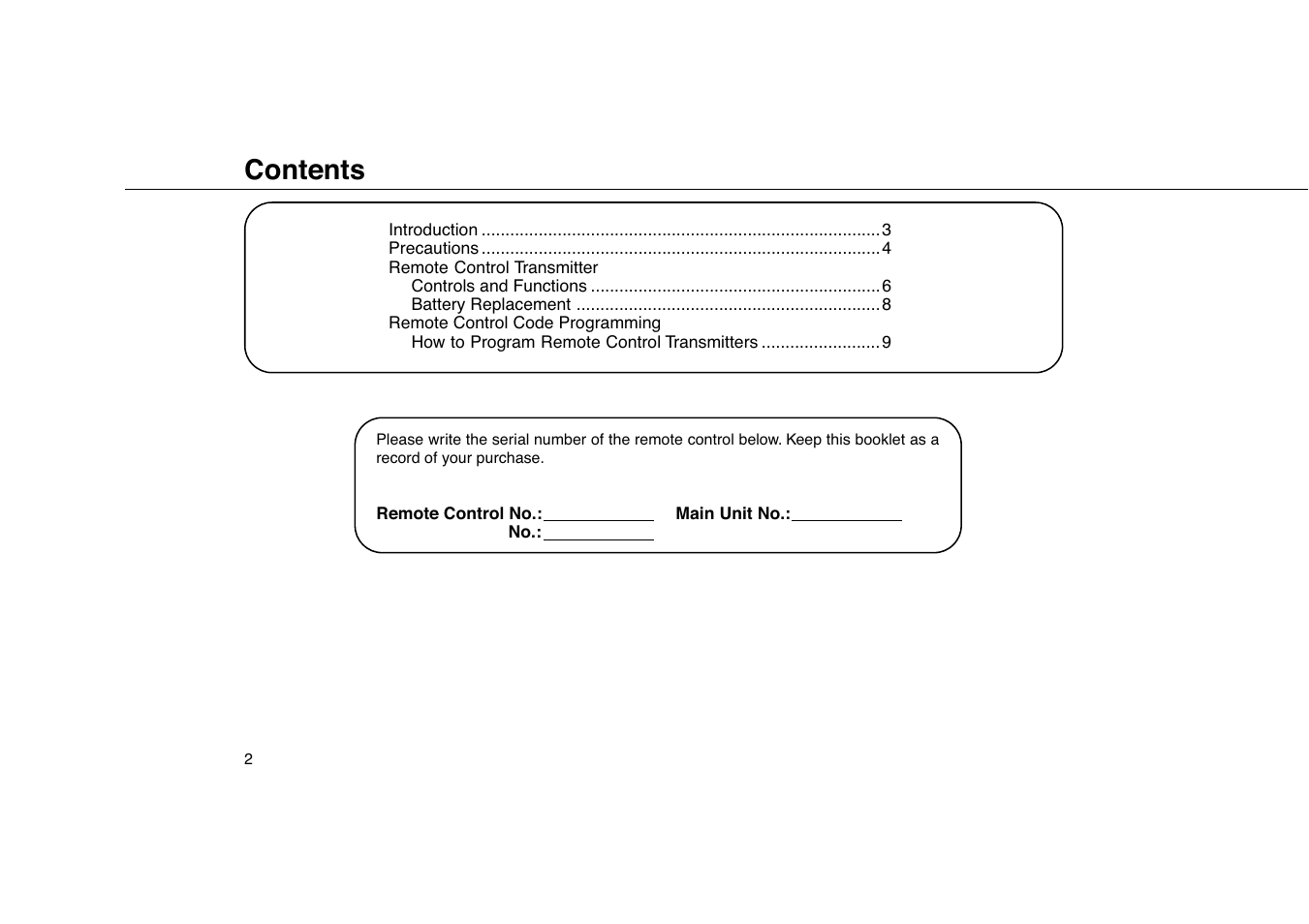 HONDA Civic Remote Control Transmitter User Manual | Page 2 / 12