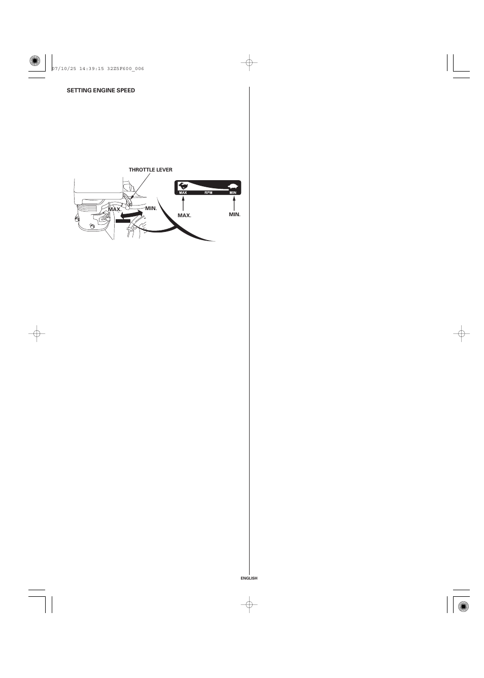 Setting engine speed | HONDA GX390 User Manual | Page 6 / 60