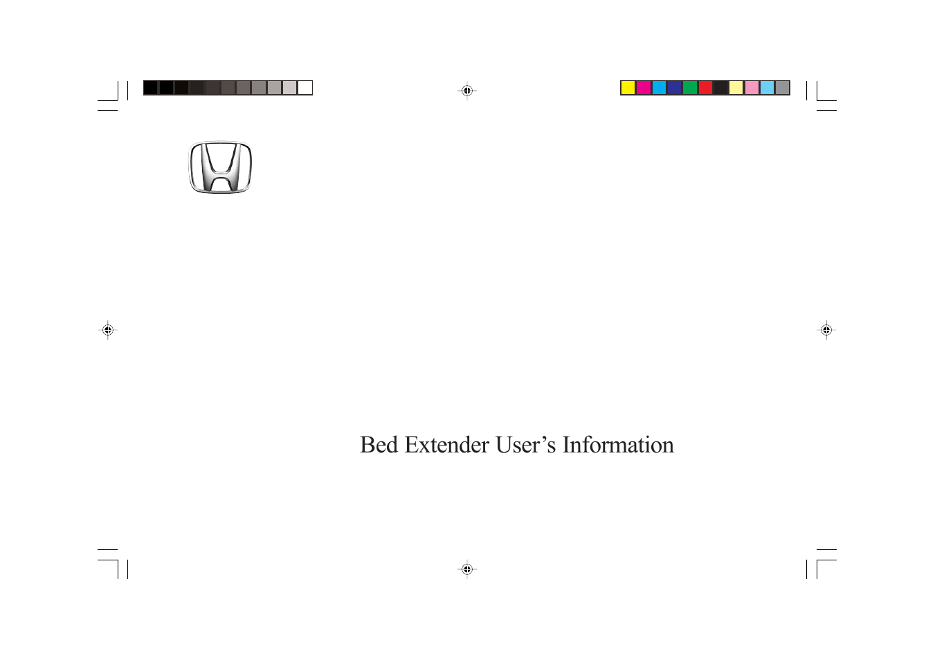 HONDA RIDGELINE Bed Extender User Manual | 8 pages