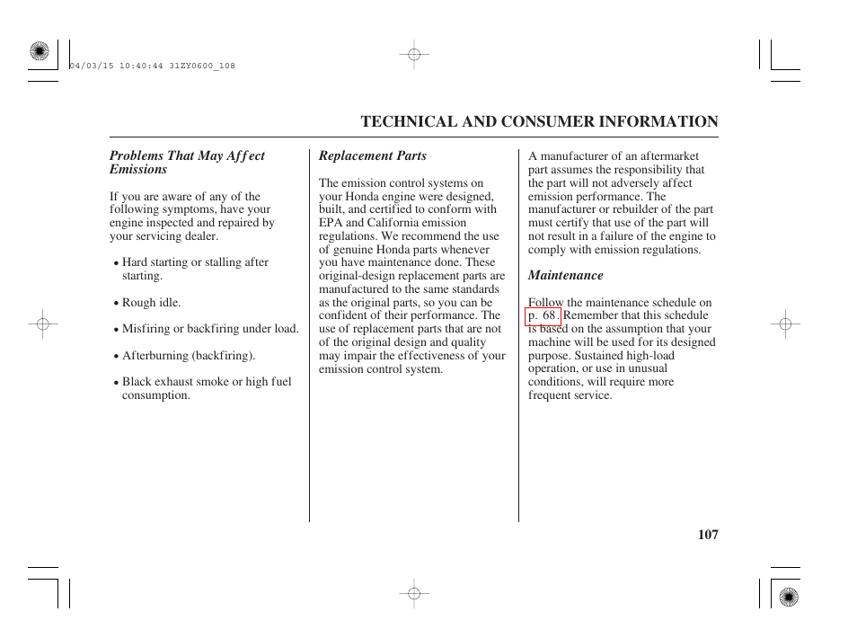 HONDA BFP8D User Manual | Page 109 / 137