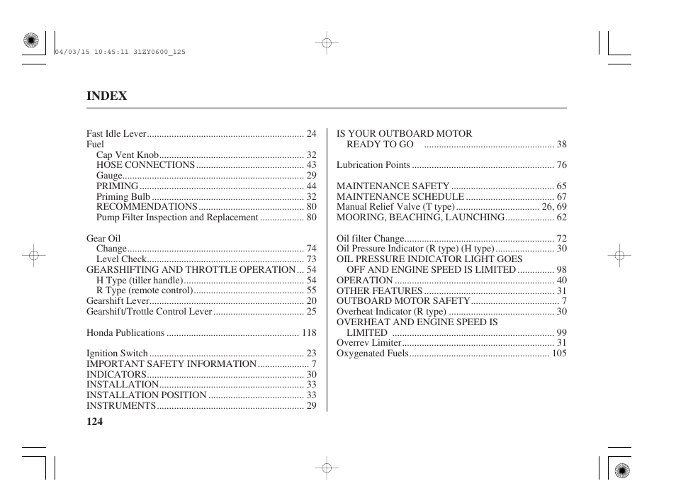 HONDA BFP8D User Manual | Page 126 / 137