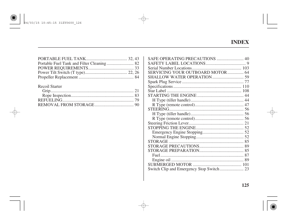 HONDA BFP8D User Manual | Page 127 / 137