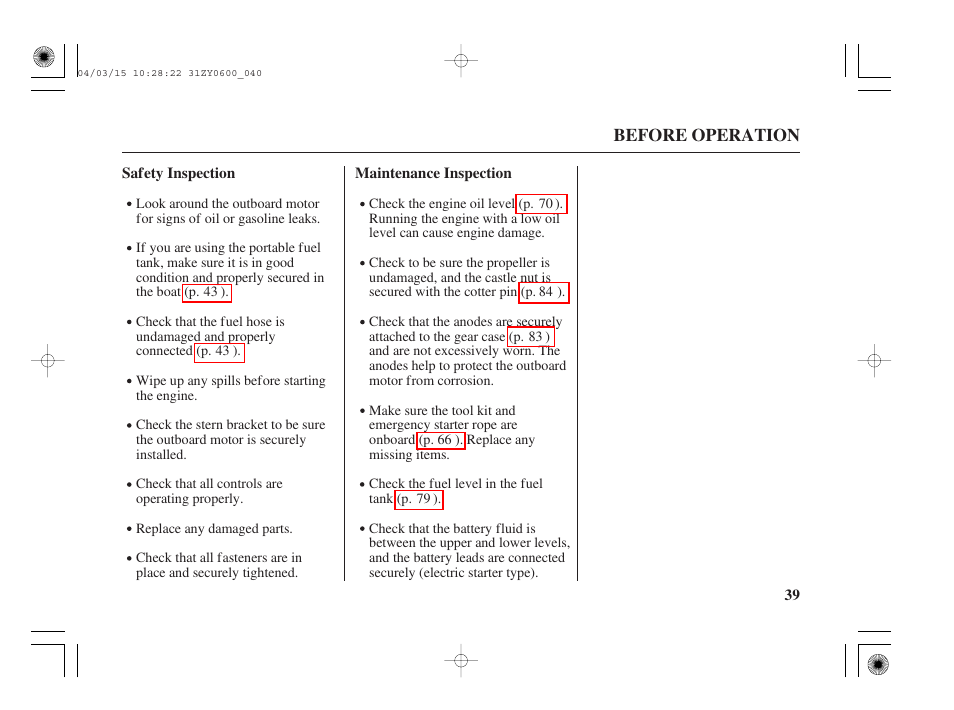HONDA BFP8D User Manual | Page 41 / 137