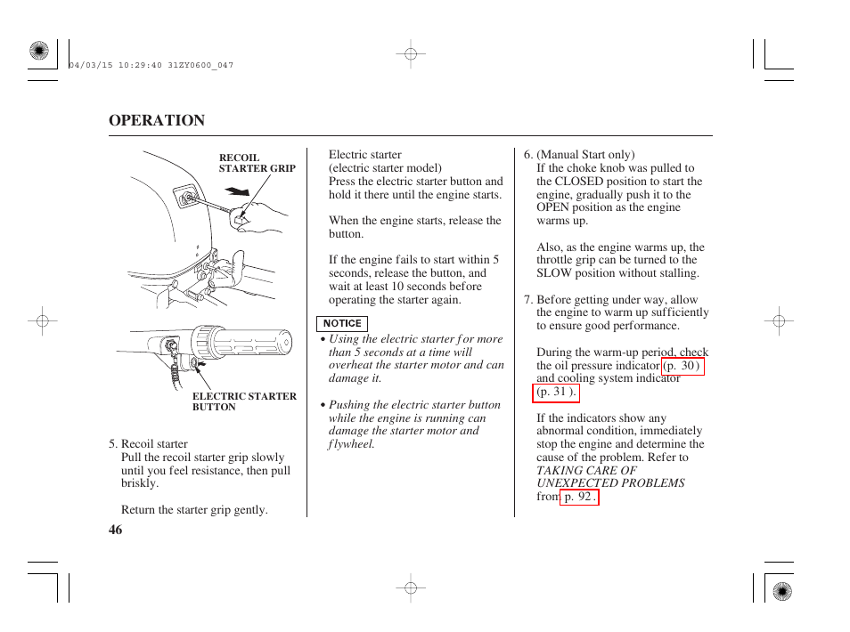 HONDA BFP8D User Manual | Page 48 / 137