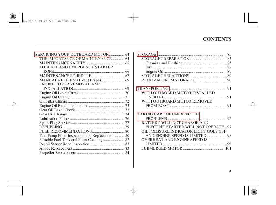 HONDA BFP8D User Manual | Page 7 / 137