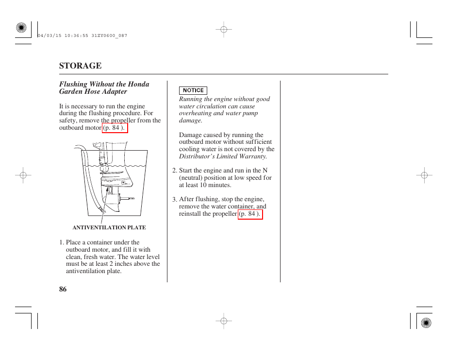 HONDA BFP8D User Manual | Page 88 / 137