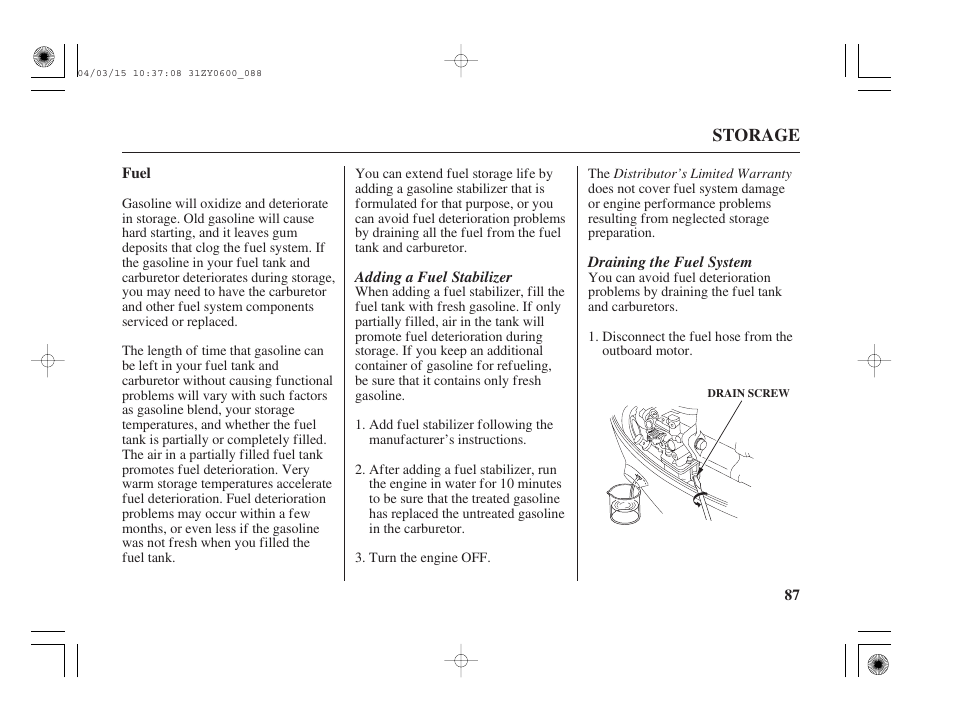 Fuel | HONDA BFP8D User Manual | Page 89 / 137