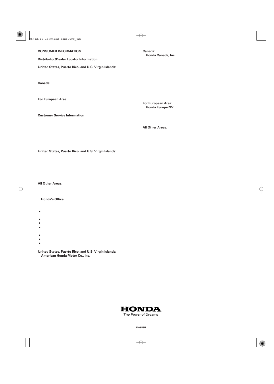 HONDA GX35 User Manual | Page 20 / 20