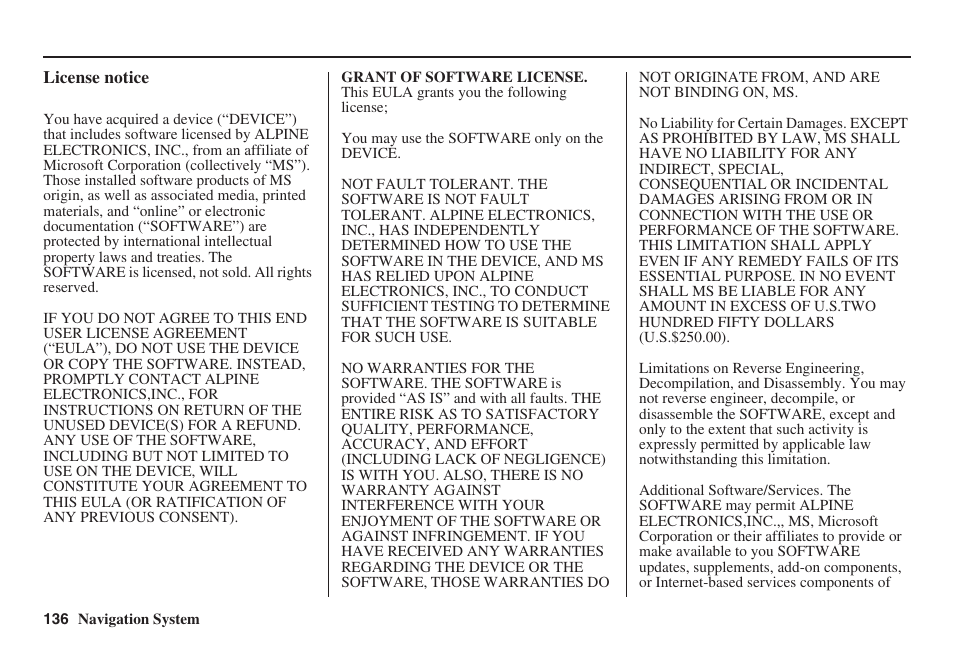 HONDA 2008 Pilot Navigation User Manual | Page 137 / 138
