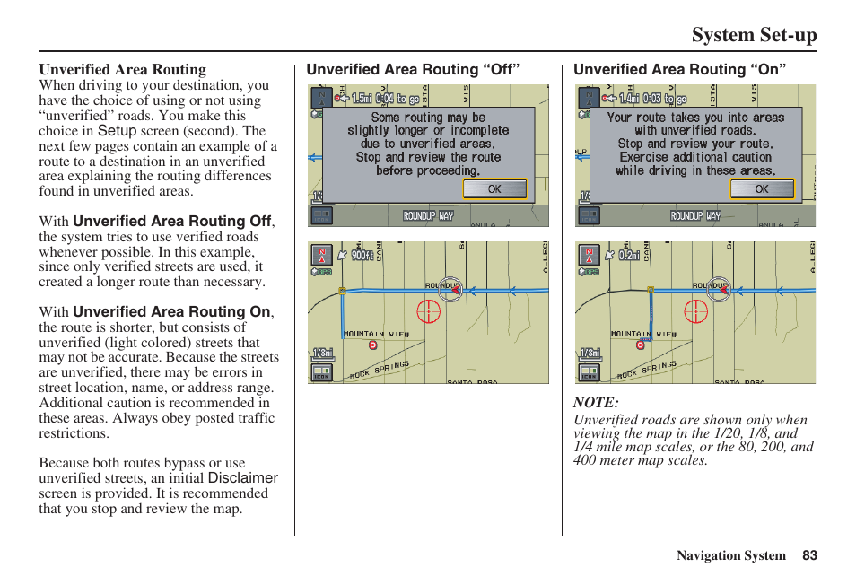System set-up | HONDA 2008 Pilot Navigation User Manual | Page 84 / 138