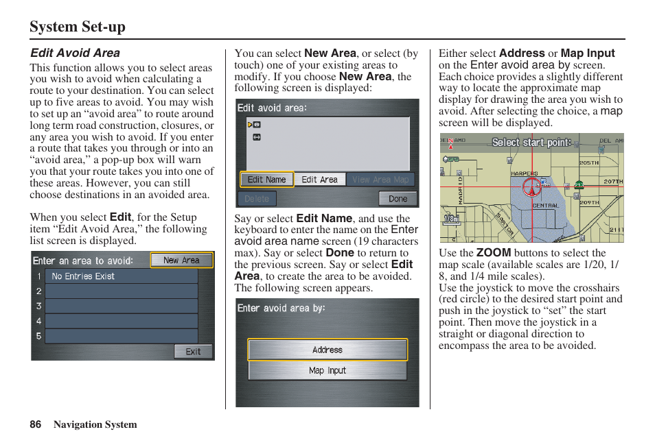 System set-up | HONDA 2008 Pilot Navigation User Manual | Page 87 / 138