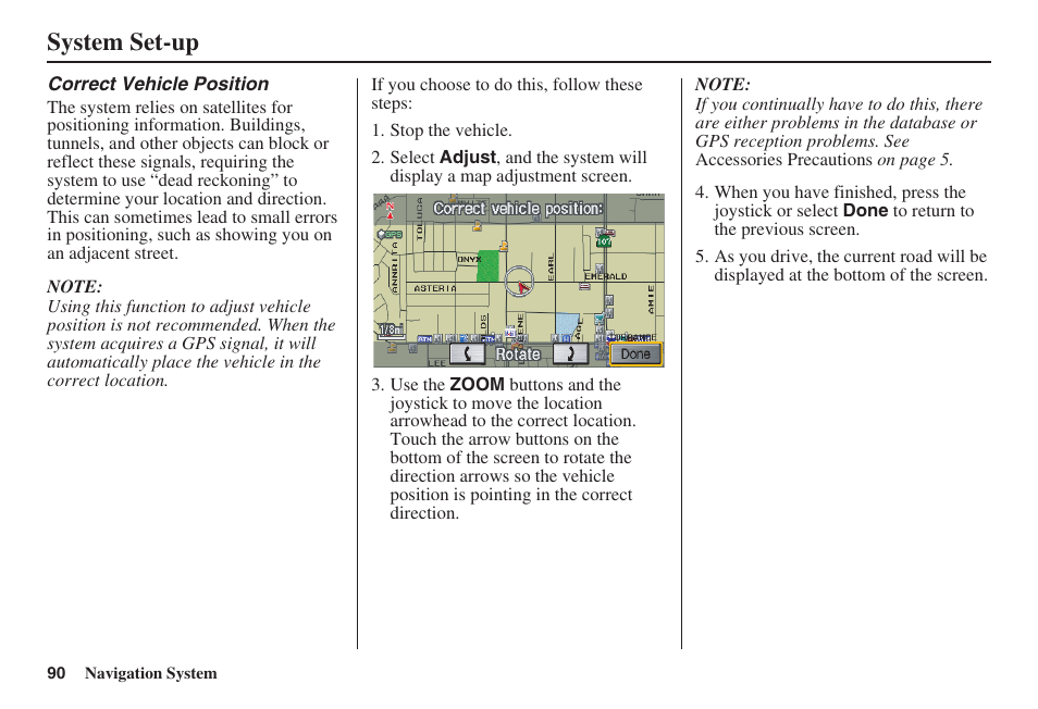 System set-up | HONDA 2008 Pilot Navigation User Manual | Page 91 / 138