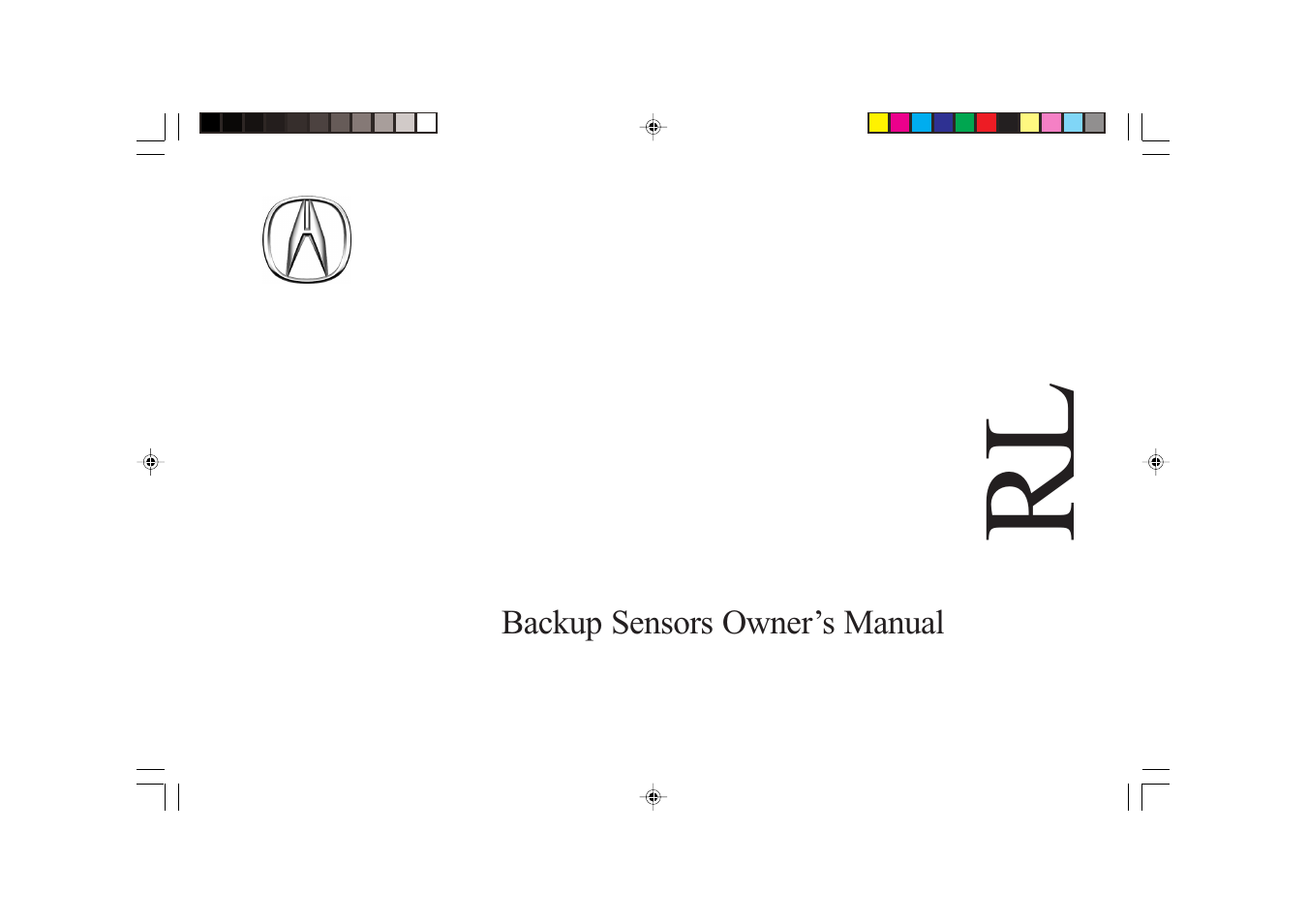 HONDA Backup Sensors RL User Manual | 16 pages