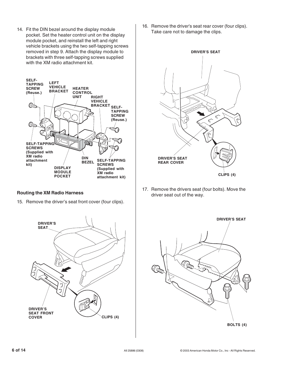 HONDA 08B15-S9V-100 User Manual | Page 6 / 14