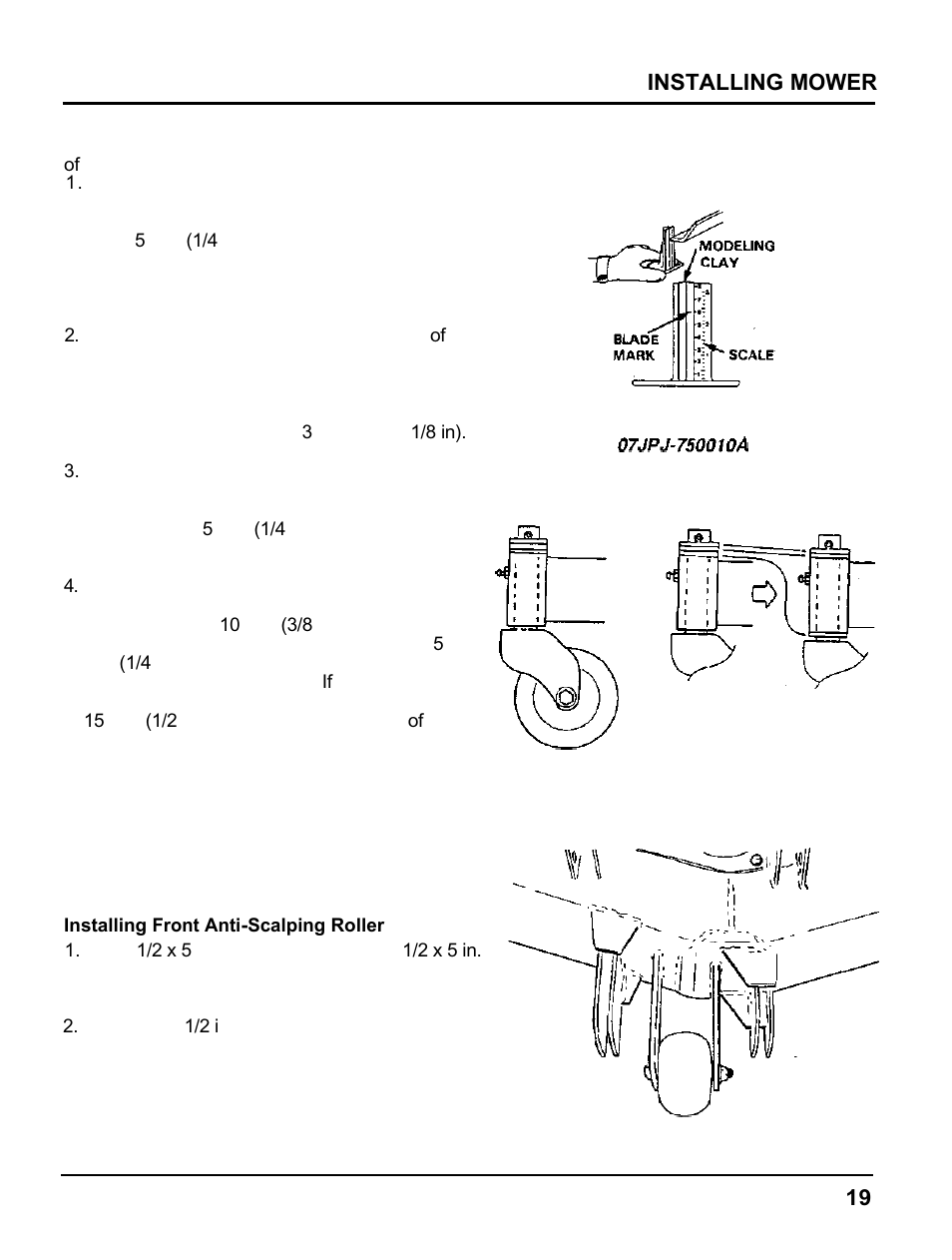 Installing mower | HONDA MM60 User Manual | Page 20 / 59