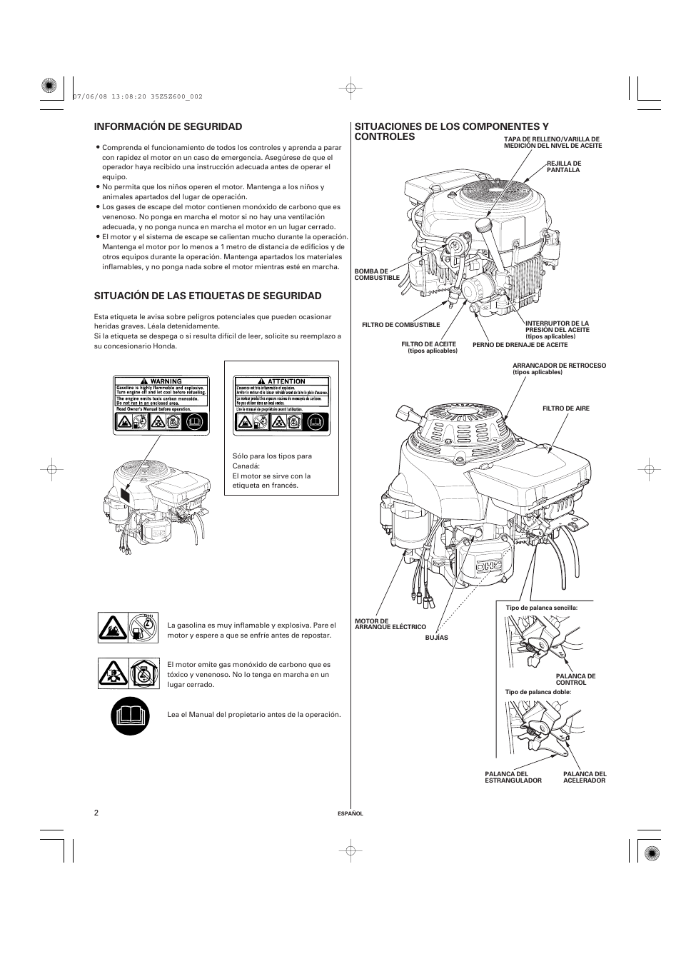 HONDA GCV520 User Manual | Page 41 / 58