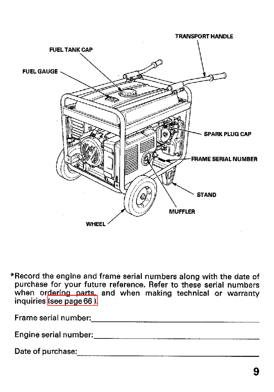 HONDA EM3800SX User Manual | Page 11 / 71